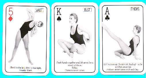 Shape-up playing cards Set for Life. woman exercising 52 shots + 3sc + box. all cards Mint but box v